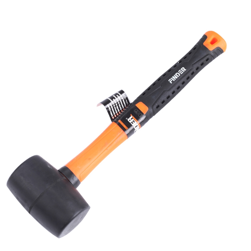 A Durable Solid Rubber Mallet For Floor Carpentry. Ergonomic Grip Hammer Mallet Soft Hitting Hand Tool Accessory: BK