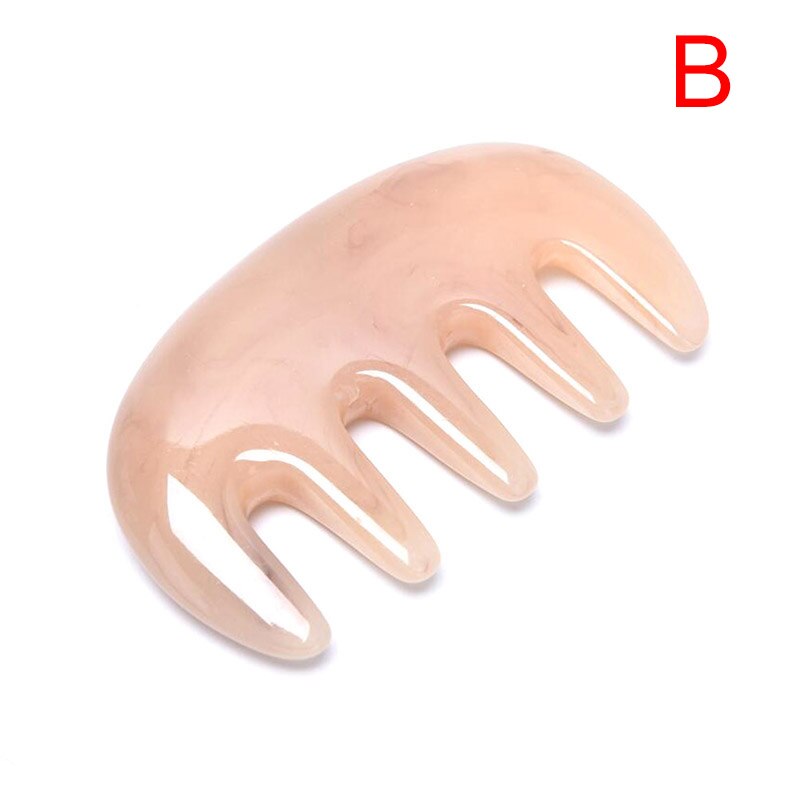 Y-shaped Natural Rose Quartz Jade Fork Massage Plate Nose Massage Acupuncture Face Lifting Stone Guasha Scraping Facial Gouache: B