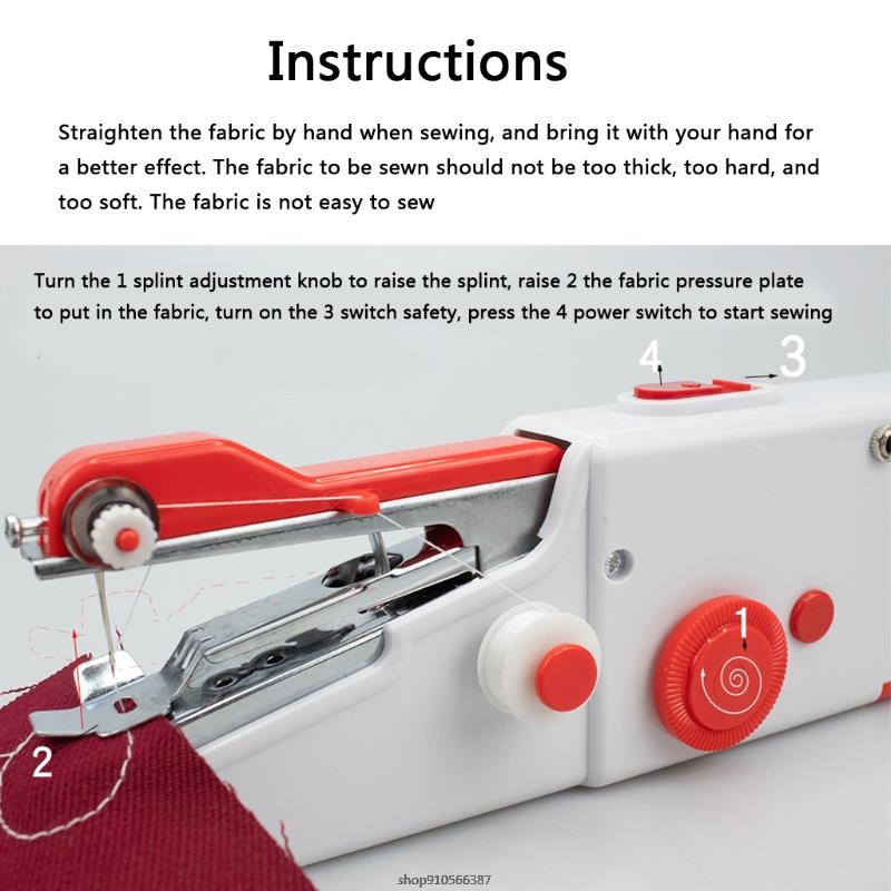 Mini Machine à coudre électrique à piles, petite Machine à coudre portative, Gadget domestique utile pour débutants et adultes, directe