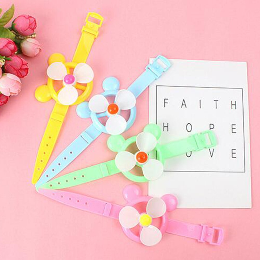 5Pcs Children Slap Bracelet Wristband Windmill Toy Birthday Party Favors