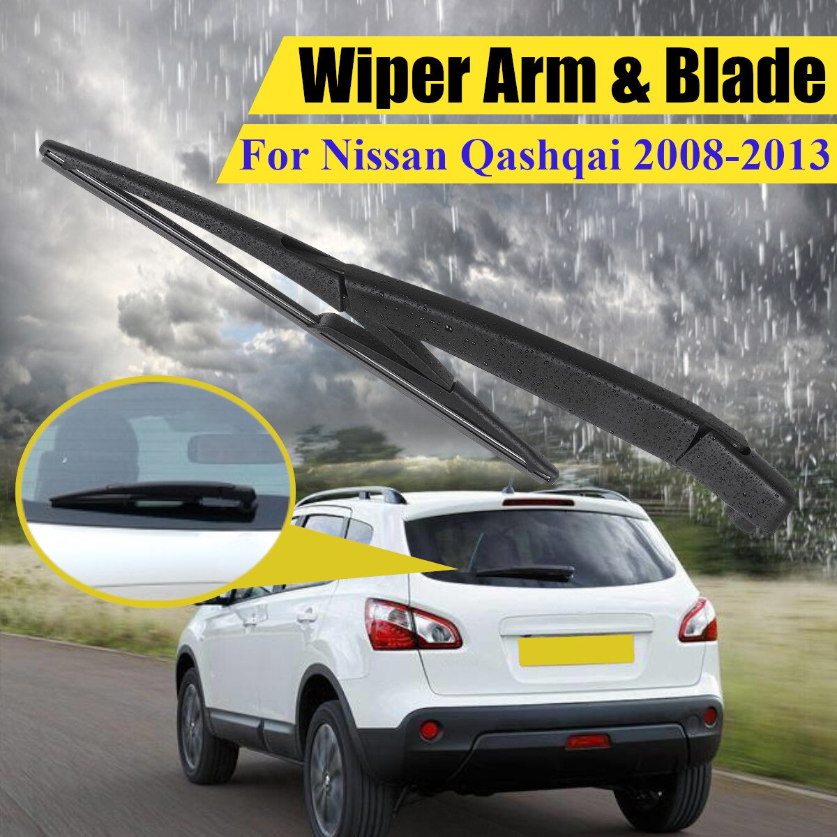 1 Set Auto Achterruit Voorruit Wisser Arm + Blades Voor Nissan Qashqai