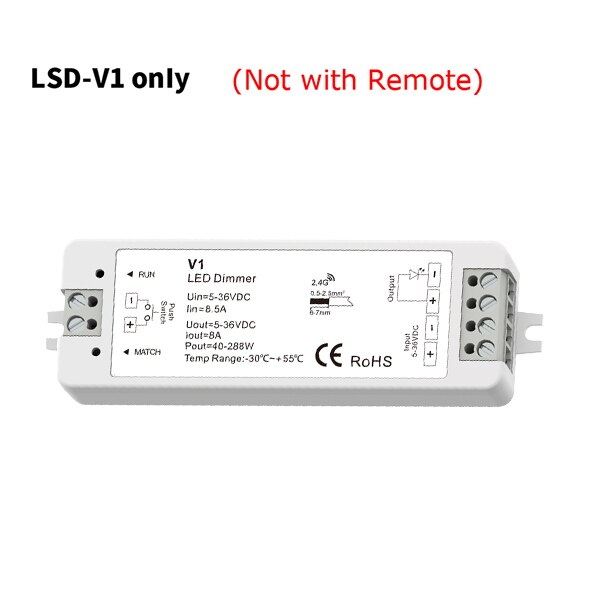 2,4g T21/T22/T24/T25 4 Zone Clever berühren Tafel fernbedienung LED Dimmer dimmen/RGB /RGBW/RGB + CCT Helligkeit LED Regler für LED streifen: LSD-V1 nur