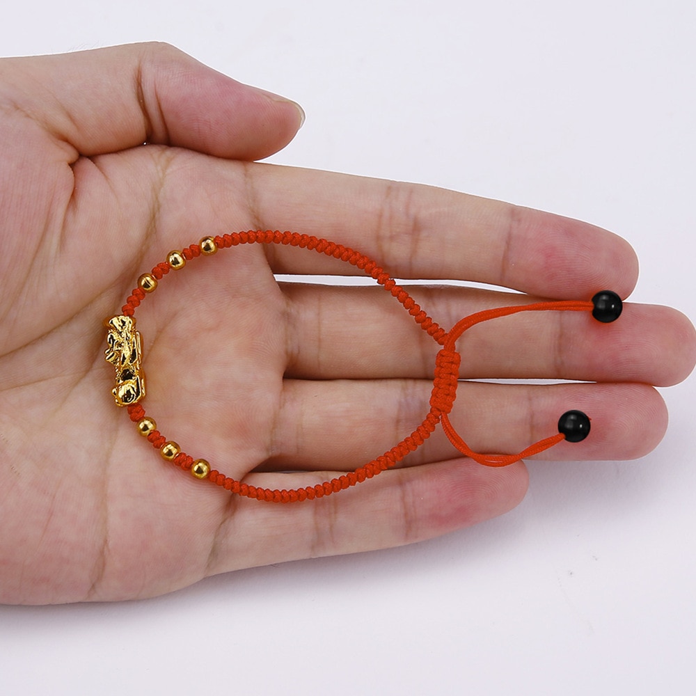 Chinese Stijl Feng Shui Pi Xiu Armband &amp; Bangle Mode Geluk Rode Touw Weven Bedelarmband Brengen Rijkdom Gezondheid sieraden