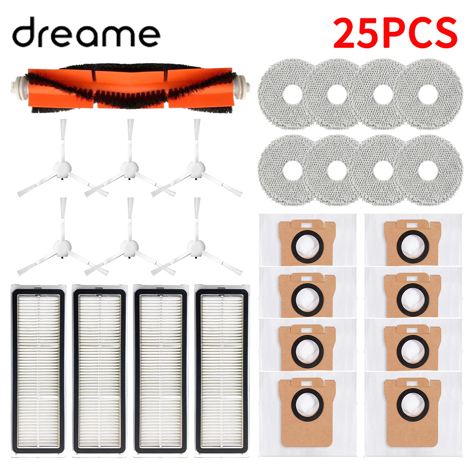 Dreame L10s Ultra / L10S Pro para XIAOMI Mijia Omni 1S B101CN B116 X10 + X20 + Robot repuestos de aspiradora cepillo lateral principal filtro Hepa: Verde