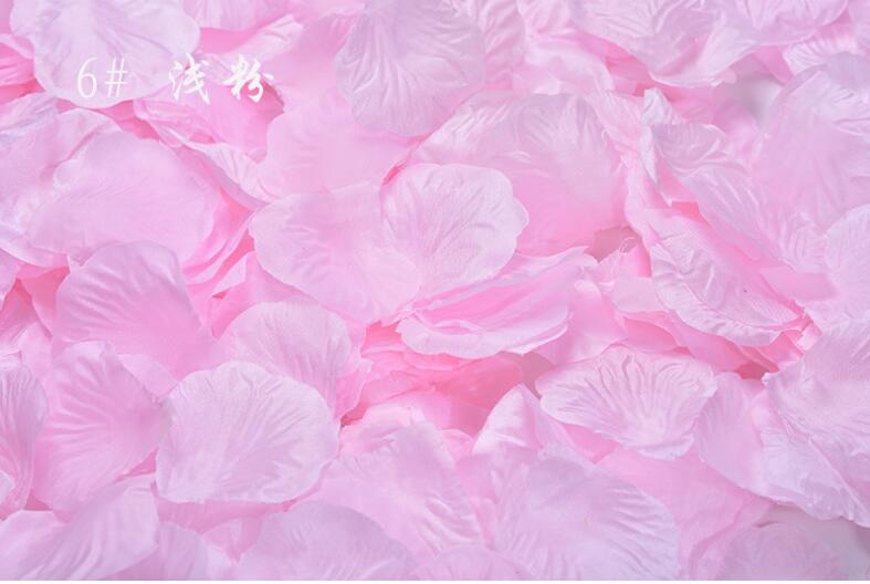 Kunstige rosenblade 1000 stk flower girl toss silke kronblad til bryllup kronblade de rose wedding decoracion boda rozenblaadjes: Lyserød