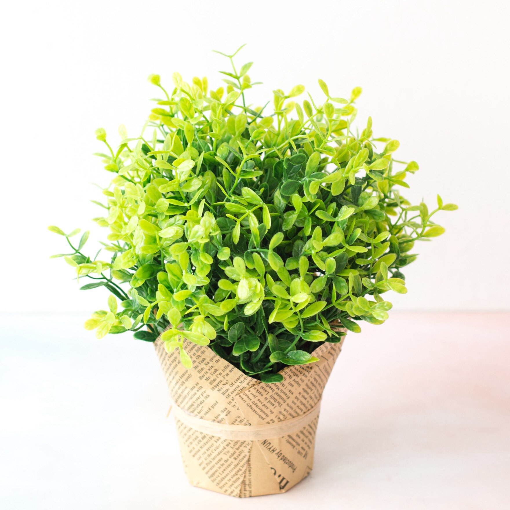 Kunstige grønne planter bonsai simulation plast lille træ potte plante potte ornamenter hjemmebord havedekoration 1 stk.: Mi lan cao zp