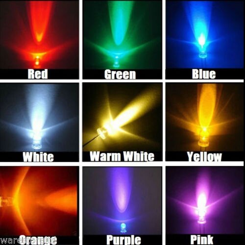 100pcs/ 5mm Round Super Bright Blue LED light Diode Kit