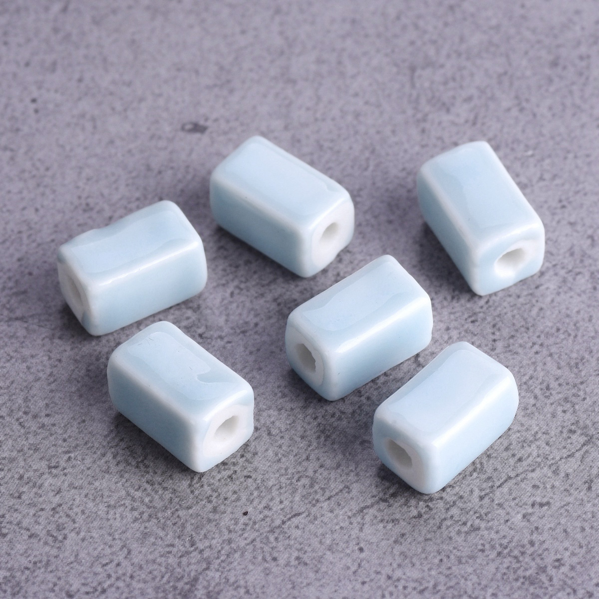 10 pièces Rectangle forme cuboïde 12x8mm fait à la main émaillé émail céramique porcelaine perles en vrac pour la fabrication de bijoux résultats de bricolage: Rouge