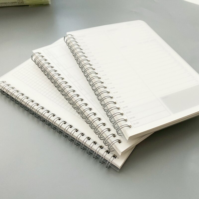 Dagligt ugentligt månedligt notesbog planlægger spiral  a5 notesbog tid memo planlægning arrangør dagsorden skoleplan forsyninger
