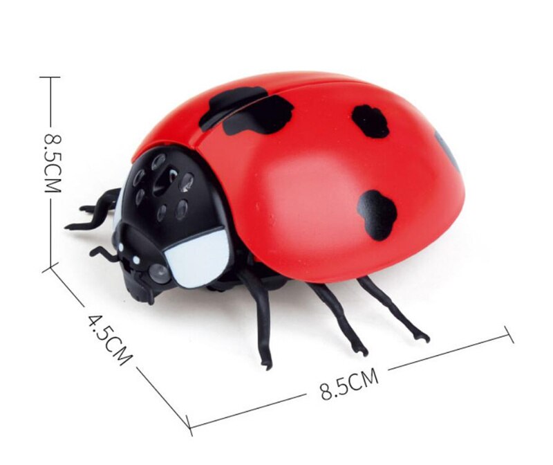 [Funny] Trick toys Remote control animal LED light IR RC insects beetles ladybird electronic pet robot model Prank toy joke toy