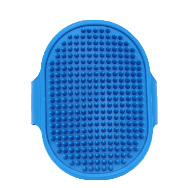 Soft Rubber Dog Brush Comb Cat Bath Brush Rubber Glove Hair Fur Grooming Massage Brush For Dog Cats 12.3*9.7cm dog grooming: Blue