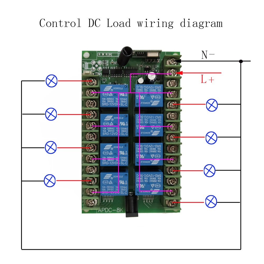 DC 12V 24V 8 CH 8CH Wireless Remote Control Light Switch Smart 10A Radio Relay Receiver Module Transmitter Motor Pump Switch
