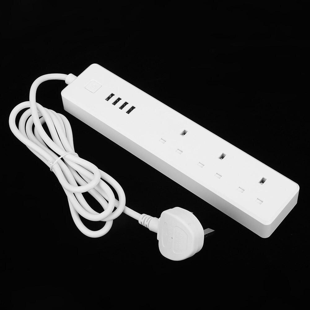 Power Smart Strip USB Charger with 3 USB + 3 AC Outlets Remote Home UK 100/250v
