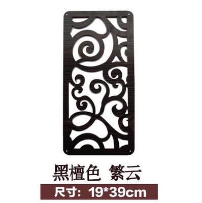 Chinese solid wood screen folding decoration partition hollowed hanging screen screen partition 19X39cm: 06