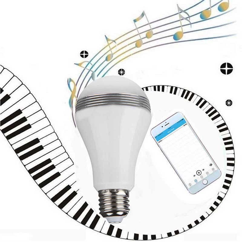 E27 SMART LED BULB BLUETOOTH SPEAKER , COLORFUL WIRLESS LED LAMP SPEAKER BLUETOOTH , WITH ANDROID/IOS APP REMOTE CONTROL