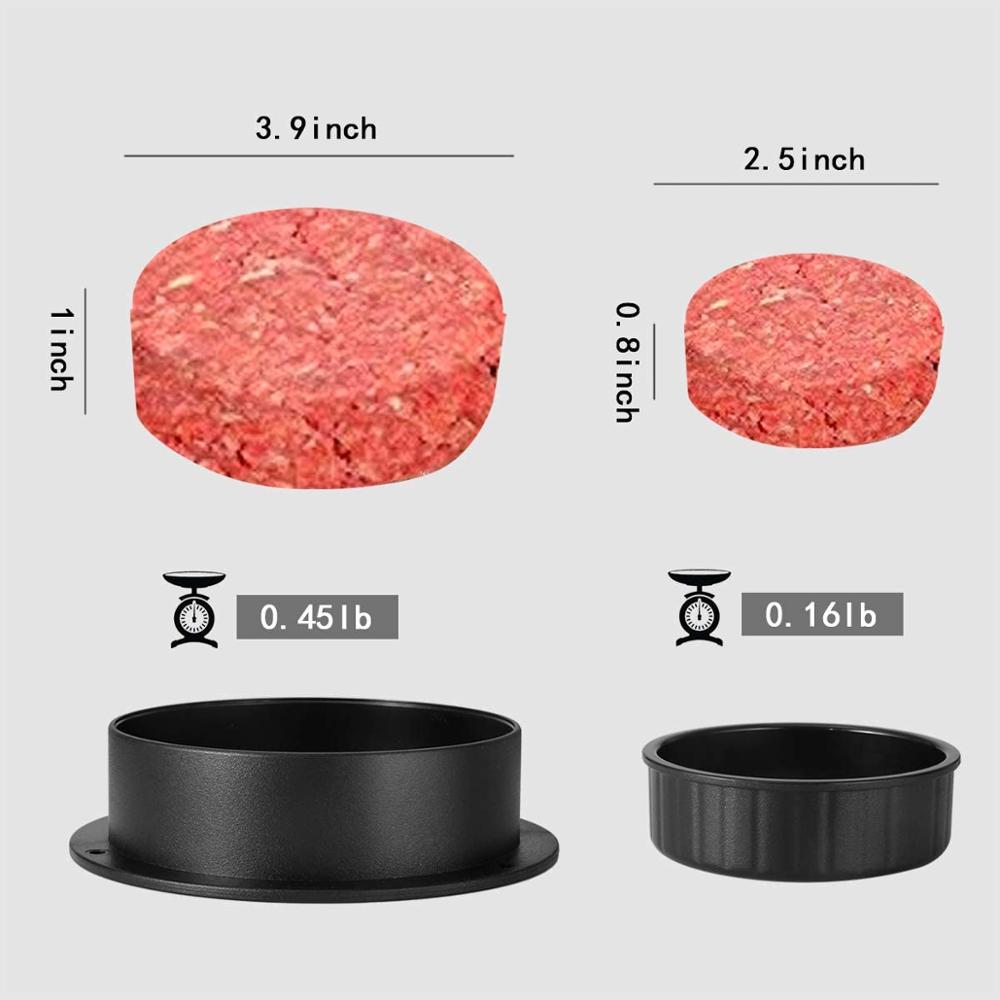 Burger Press 3-in-1 Hamburger Patty Maker Works Best for Burger Making Kit for Grilling Beef Burger Kitchen Grilling Accessories