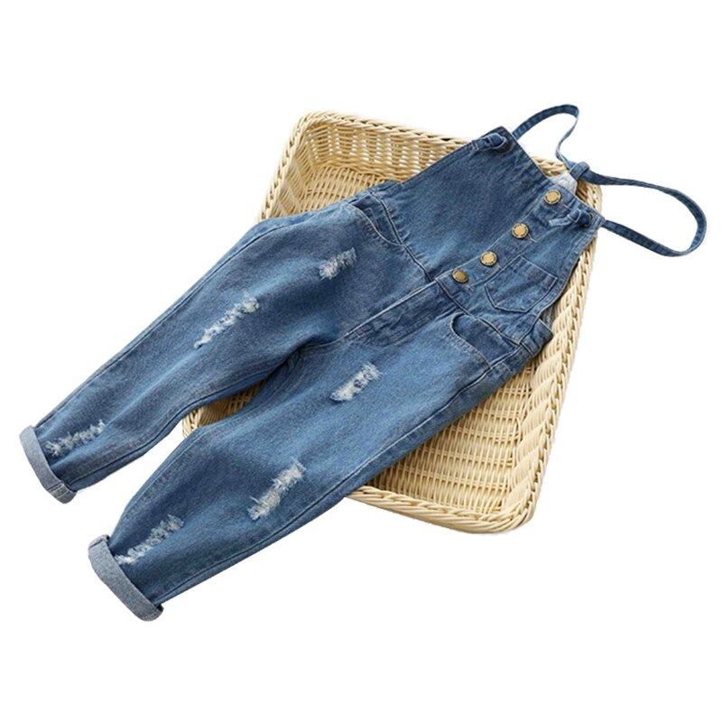 Kinder Denim Overalls Frühjahr Neue Baby Jungen und Mädchen Strumpf Jeans Kinder Cowboy Overalls Mädchen Jeans 2-8 jahre