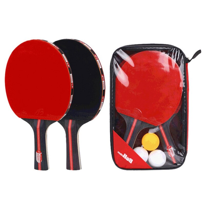 2 Stuks Verbeterde Carbon Tafeltennis Racket Set Super Krachtige Ping Pong Racket Bat Voor Volwassen Club Training