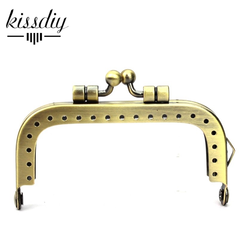 Kissdiy 20 Stks/partij 7.5Cm Vierkante Metalen Purse Frame Kleine Size Antiek Brons Portemonnee Kus Gesp Diy Tas Hardware accessoire