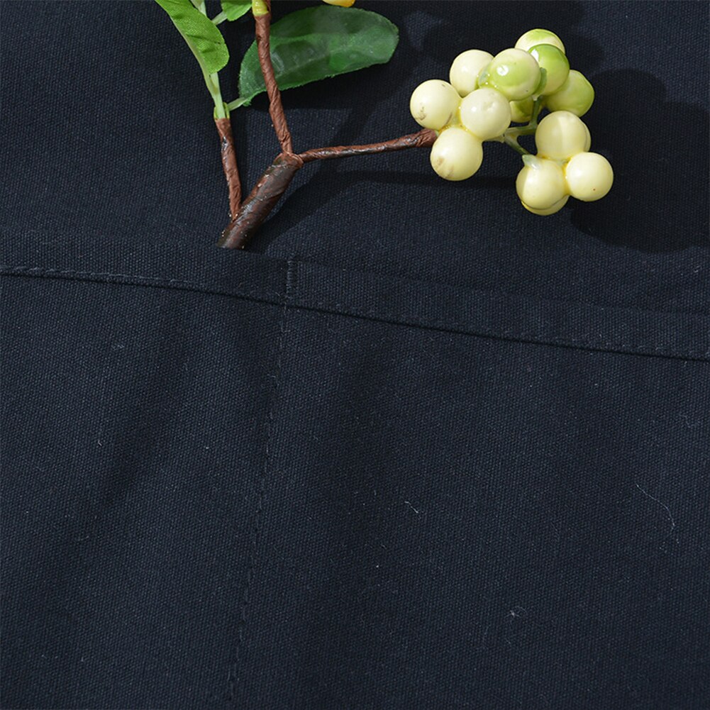 Black Waterproof Half Apron Catering Baking Bar Hotel Waiter Kitchen Home Apron 3 Pocket Ladies Mens Cotton Short Waist Chefs