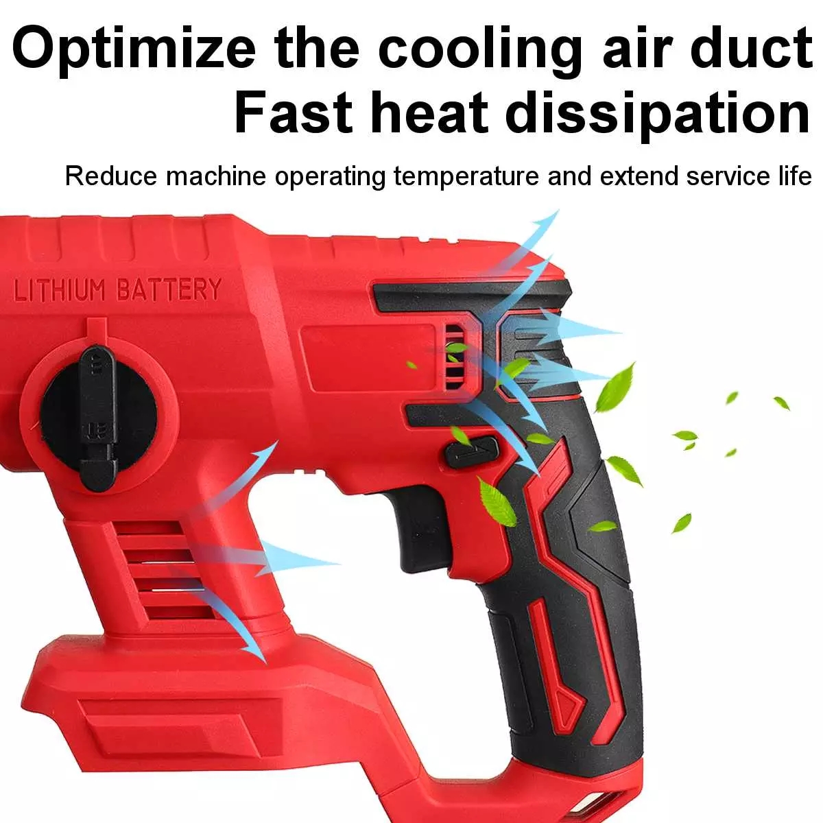 Cordless ElectricHammer Rotary Impact Drill Brushless Concrete Breaker Tool 2 Modes For Makita 18V Battery without Battery