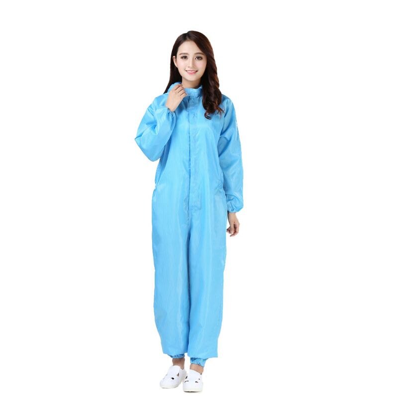 Schutzanzug mit Haube Staubdicht Anti-statische Sicherheit Anzug für Männer Frauen: Blau / XL