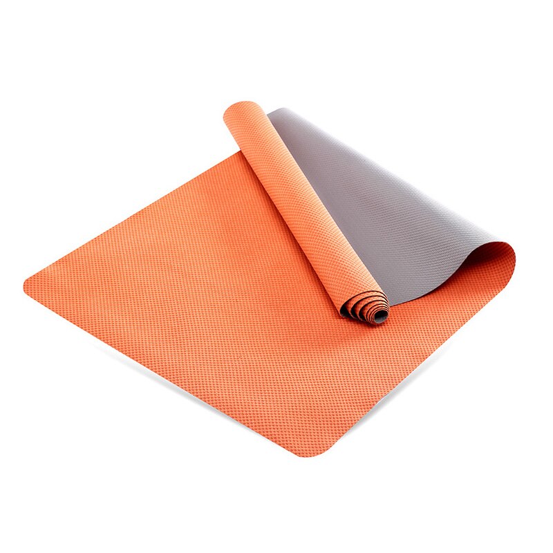 Ultralet rejseyoga håndklædemåtte og pilatesmåtte 183*63cm fine fibre + skridsikre tpe til yoga pilates eller træning med høj sved: Orange