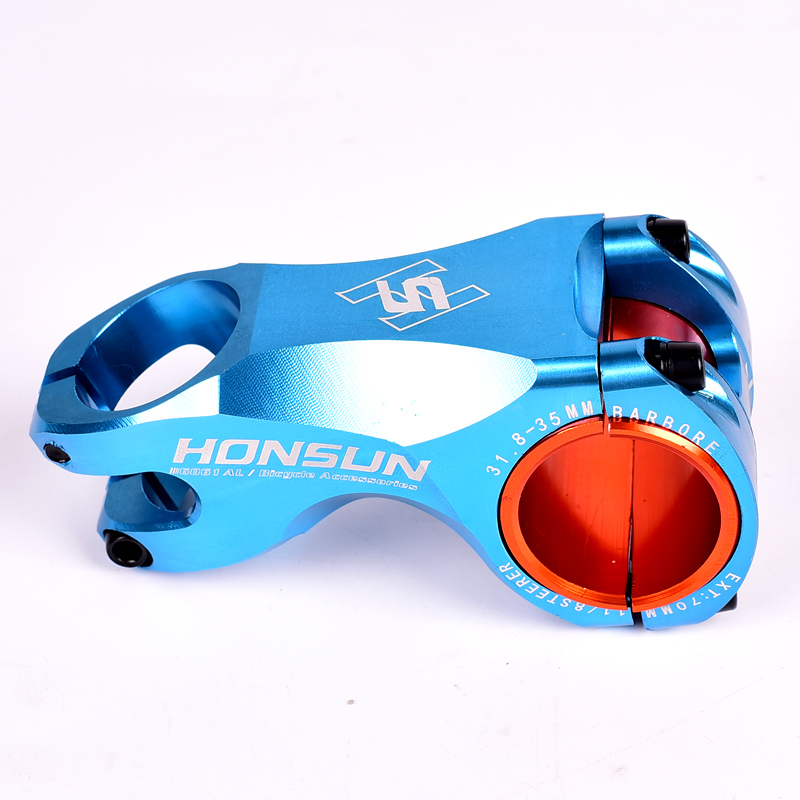 Bike Stem Riser Stem Aviation aluminum alloy MTB Road Bike 31.8mm Angle -17degreex70mm Bicicleta Tallo Bicicleta potencia