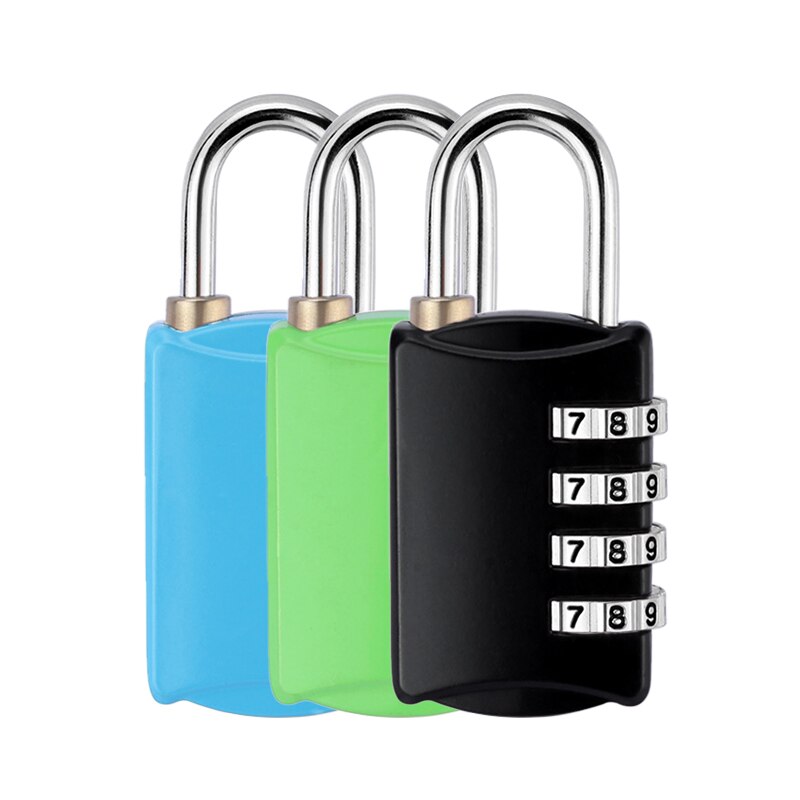 Luggage Travel Lock 4 Dial Travel Padlock Simple Door Lock Password Lock Combination For Luggage Suitcase Baggage Gym Locker