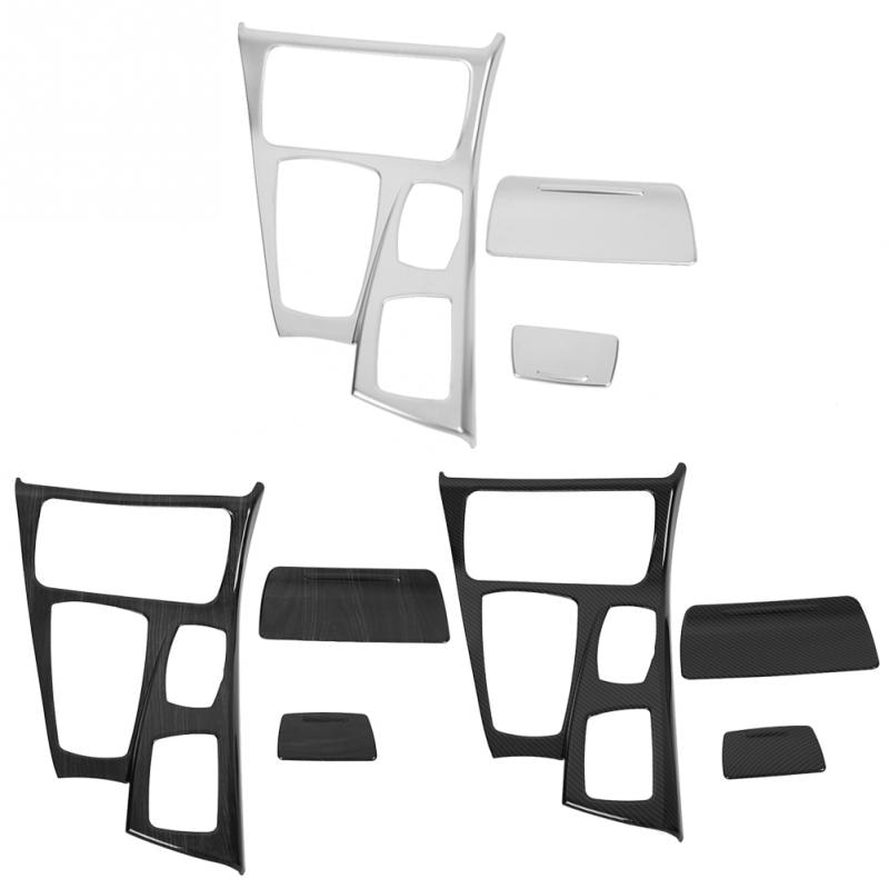 1 Set Auto Interieur Middenconsole Versnellingspook Panel Cover Trim voor BMW 5 Serie F10 Carbon fiber/Chrome/Houten