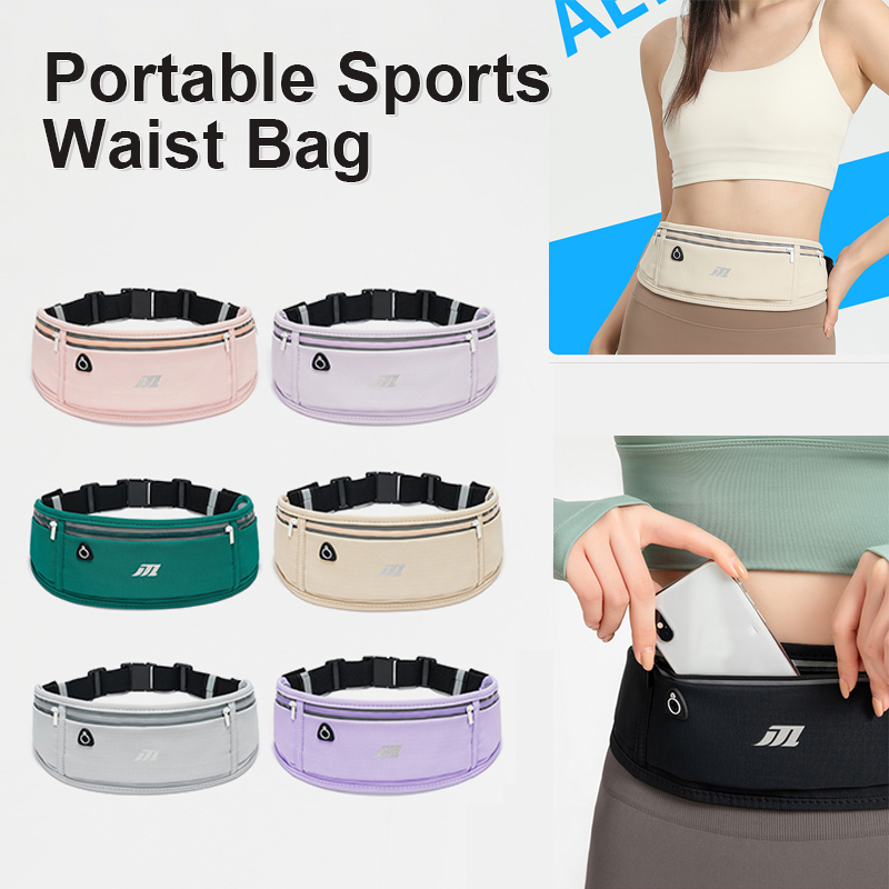Tragbare Sport-Hüfttasche, professionelle Laufsport-Gürteltasche für Herren und Damen, multifunktionale Outdoor-Taschen mit reflektierendem Reißverschluss