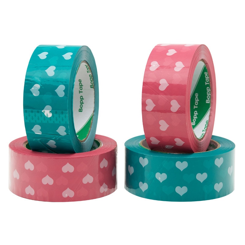 Pink/Blue BOPP Tape Self Adhesive Packaging Tape Courier Box Sealing Tape Decoration Tapes 4.5cm x 100M