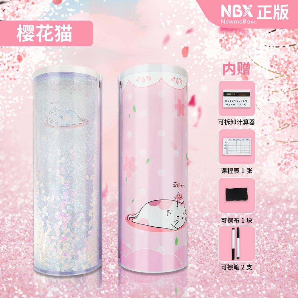 Kawaii Pencil Case Whiteboard With Solar Calculator Pen Box For boy girls student Multifunctional Pencilcase: 11