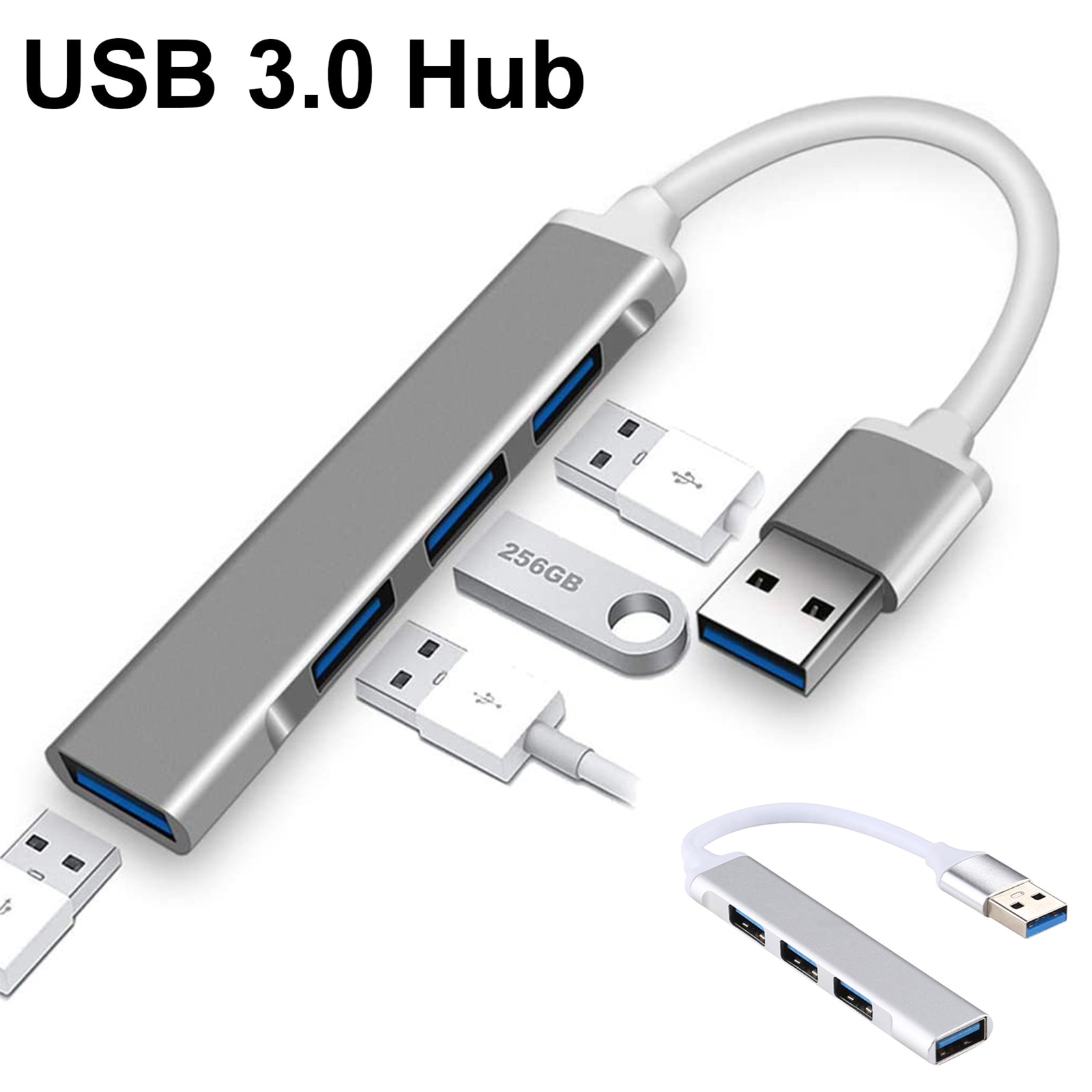 Usb Hub 3 0 Adapter 4 Port Usb 3.0 High Speed Splitter Otg Adapter Voor Notebook Mac Os Pc Computer accessoires Usb Hub