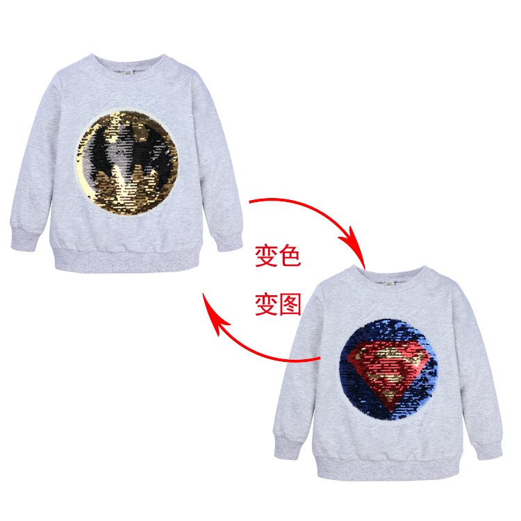 Cartoon Pailletten Patroon Sweatshirts Kinderen Lange Mouwen Tops jongens T-shirt Trui Kinderkleding Lente Herfst XC-191: 003 / 6T