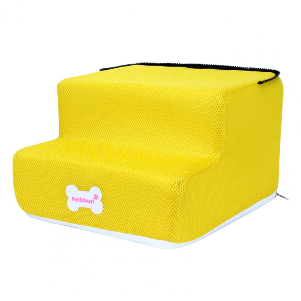 Dog Climbing Ladder Safe Pet Ladder 12 Colors Climbing Durable Sturdy Dog Climbing Ramp: Yellow