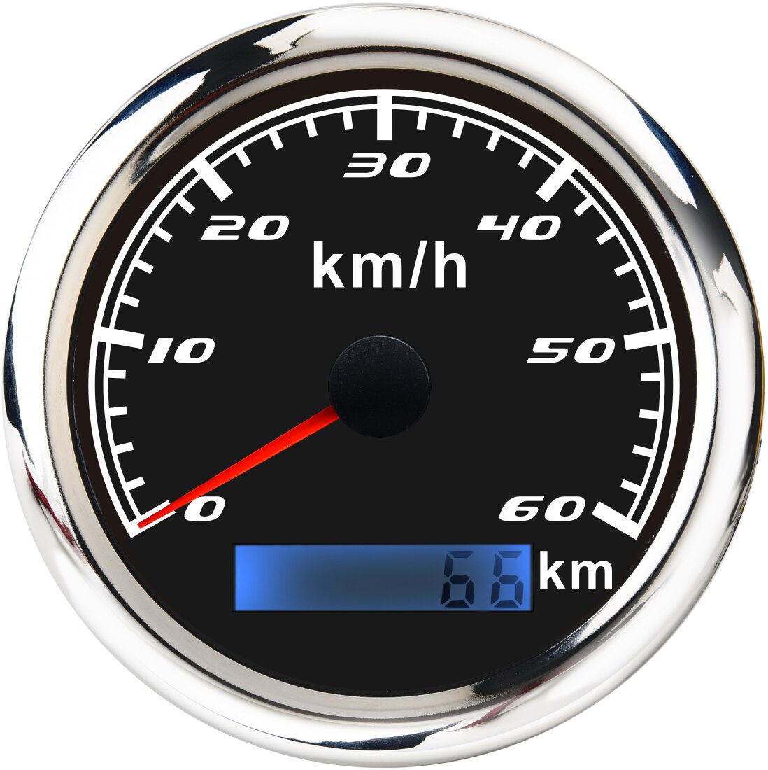 Bilbåd digital speedometer gauge 85mm speed gauge 30km/h 60km/ h til bil lastbil atv marinebåd: 60 kmh bs