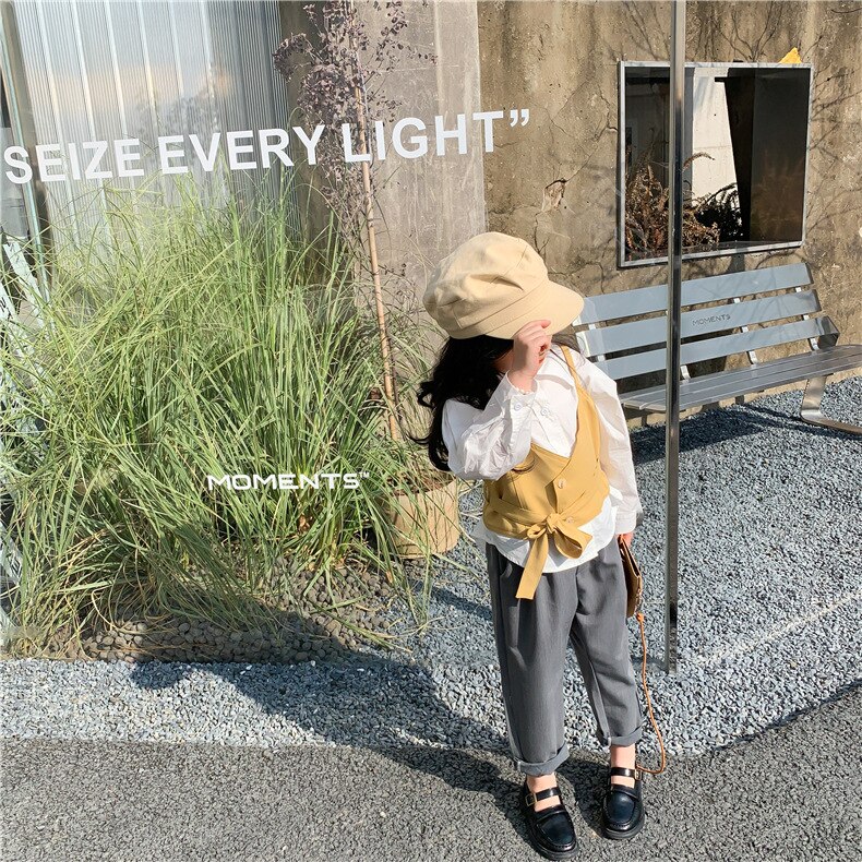 Girls Vest Cotton Summer Girls Vest Coat 2-7 years