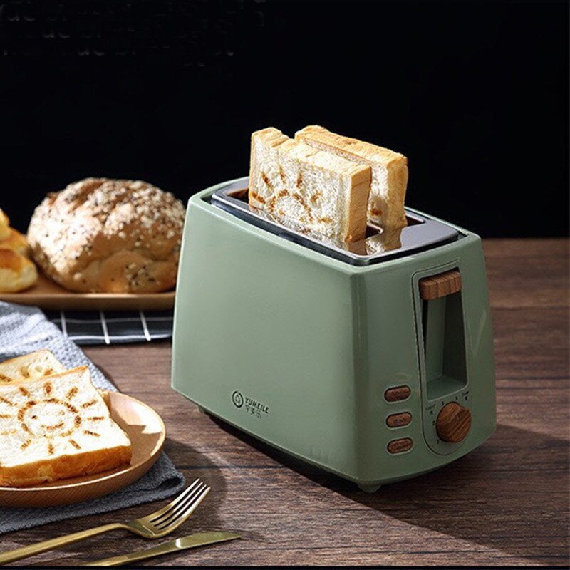 Rvs Elektrische Broodrooster Huishoudelijke Automatische Brood Bakken Maker Ontbijt Machine Toast Sandwich Grill Oven 2 Slice