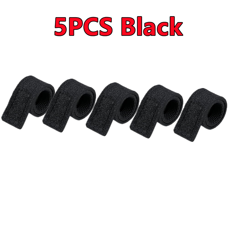 30-3 Uds. Soporte de amarre para caña de pescar, correa para aparejos, envoltura elástica, banda de pesca, soporte para poste, lazos de sujeción, accesorios para herramientas al aire libre: Azul