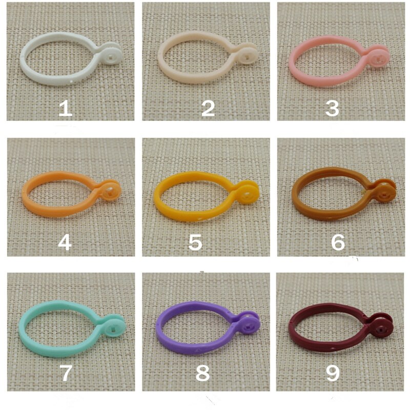 30 Stks/partij Kleurrijke Movable Plastic Gordijn Rod Clips Venster Douchegordijn Ringen Opknoping Klem Ring Tringle Gordijn Clips -40