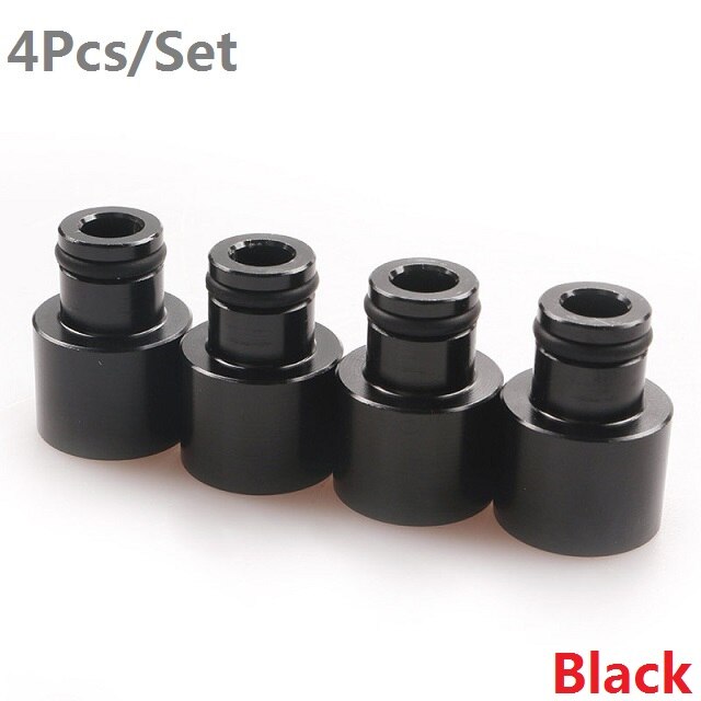 4Pcs/Set Aluminum Injector Adapter Fuel Hat Nozzle Modified Auto Parts Dedicated Universal Tools 2020NEW Car-styling Parts Tools: Black