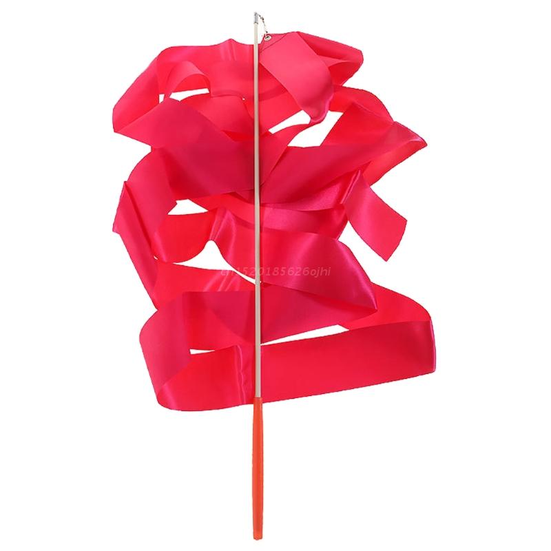 Ruban sur un bâton pour danse, avec ficelle réglable, jouets colorés pour filles, fournitures de fête, article 87HF, 4M