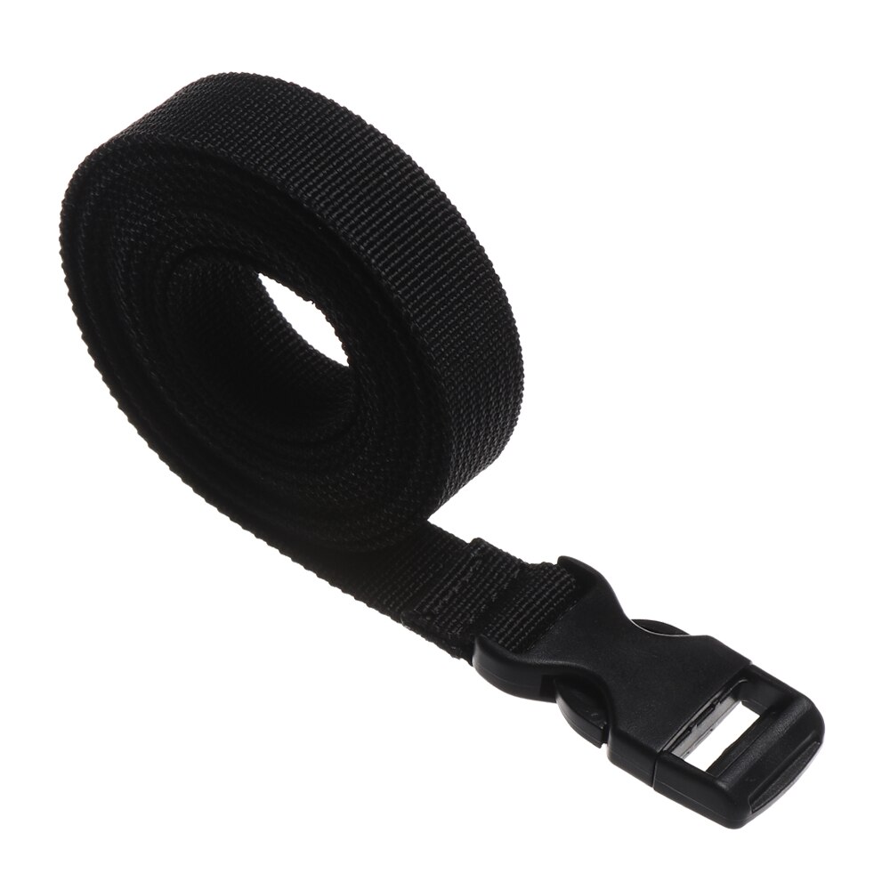 1PC Durable noir Nylon voyage attaché Cargo cravate libération boucle serrer ceinture sangle Cam boucle voyage attaché Kits extérieur Camping outil
