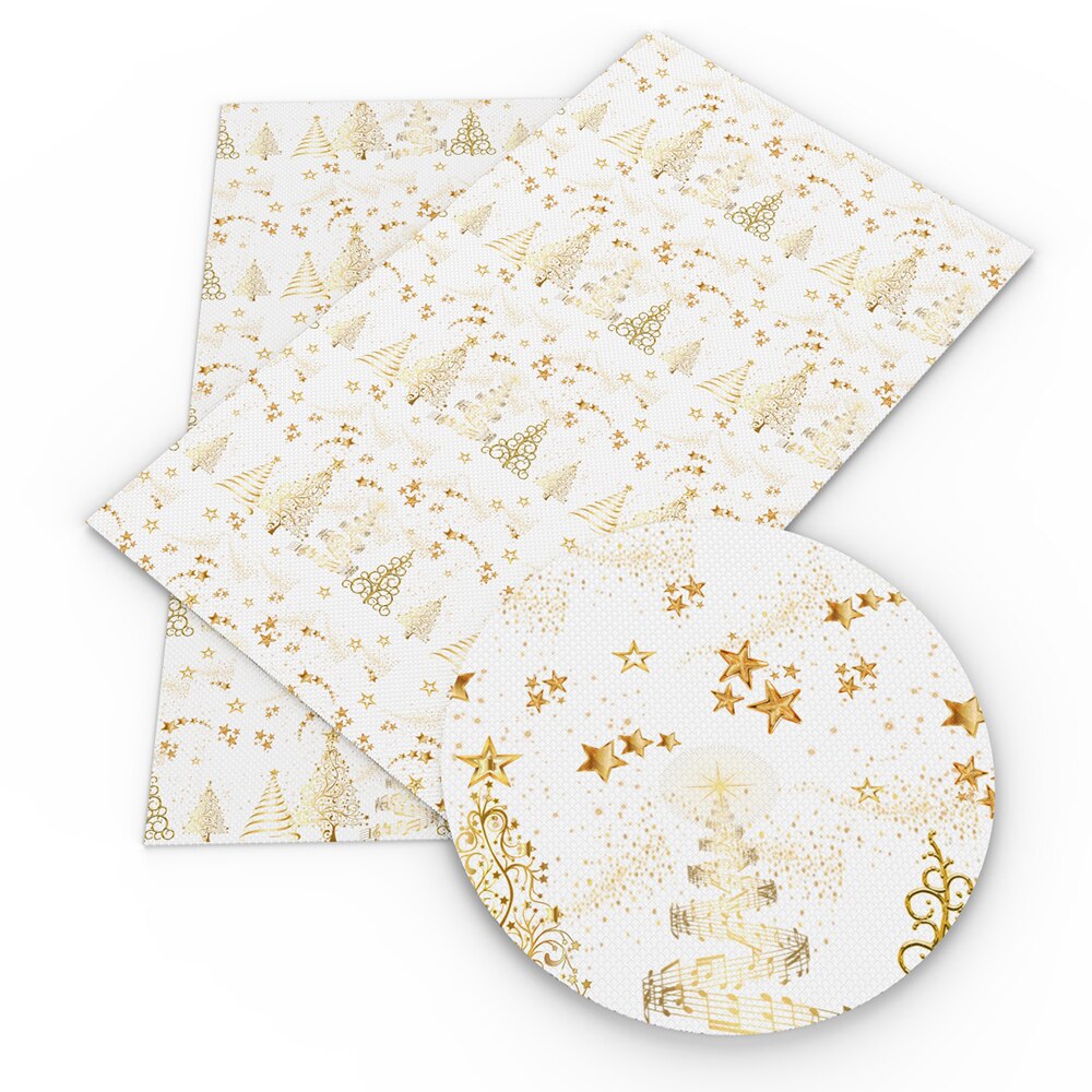 30*140cm noël imprimé Faux cuir tissu feuille similicuir vêtements tapisserie d'ameublement bricolage boucles d'oreilles cheveux arcs, 1Yc11687: 1096475004