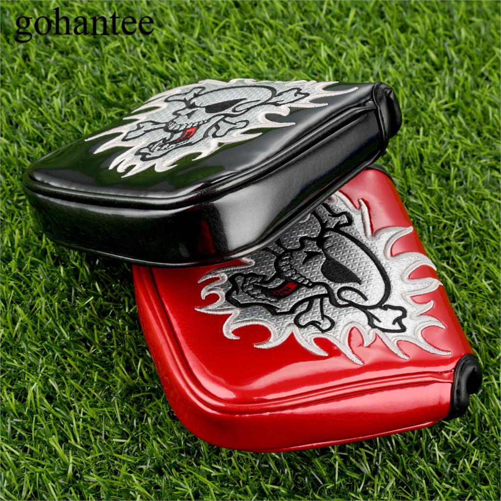 1 Pc Square Golf Putter Headcover PU Leather Golf Club Head Covers With Magnetic Closure Fit All Mallet Style Putters 4 Colours