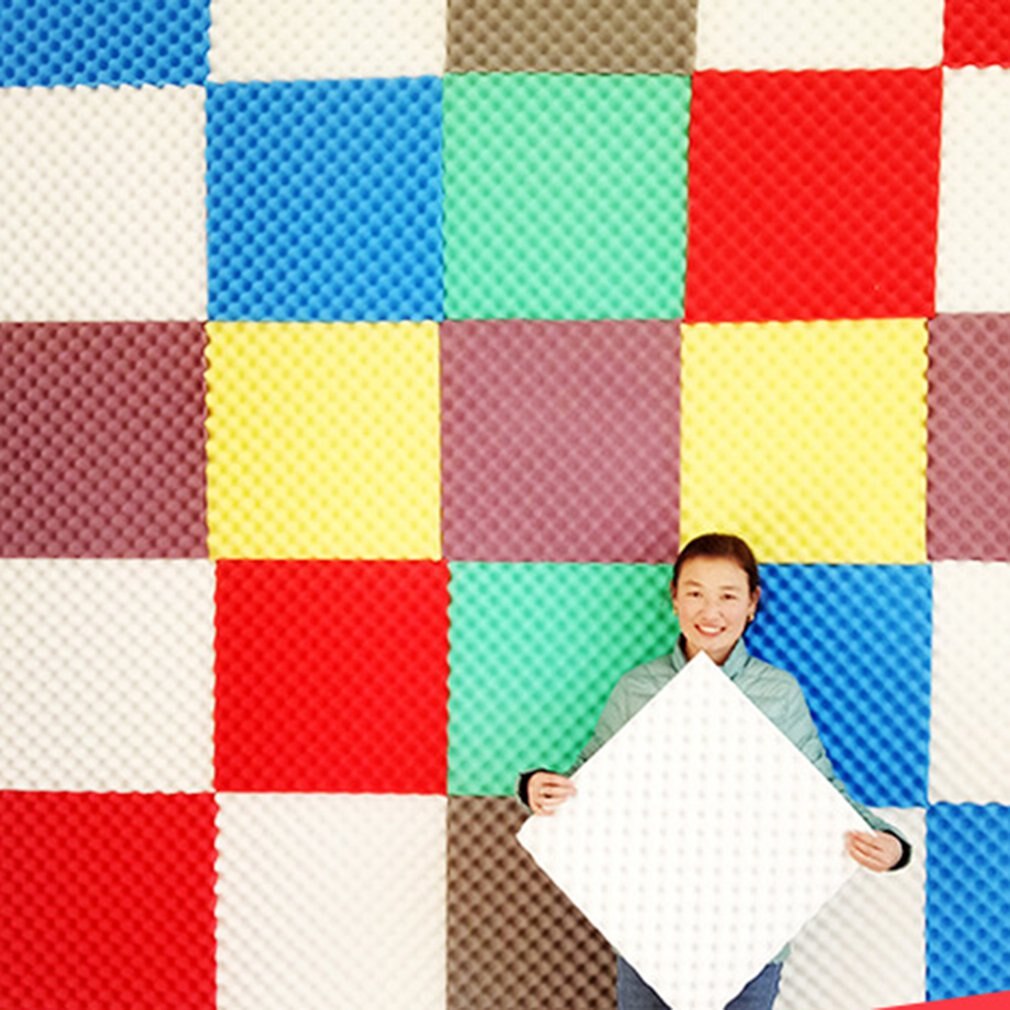 Baldosas piramidal de espuma acústica de algodón absorbente de sonido, para estudio, Sala de sonido, espuma insonorizada de Color aleatorio, 1 unidad