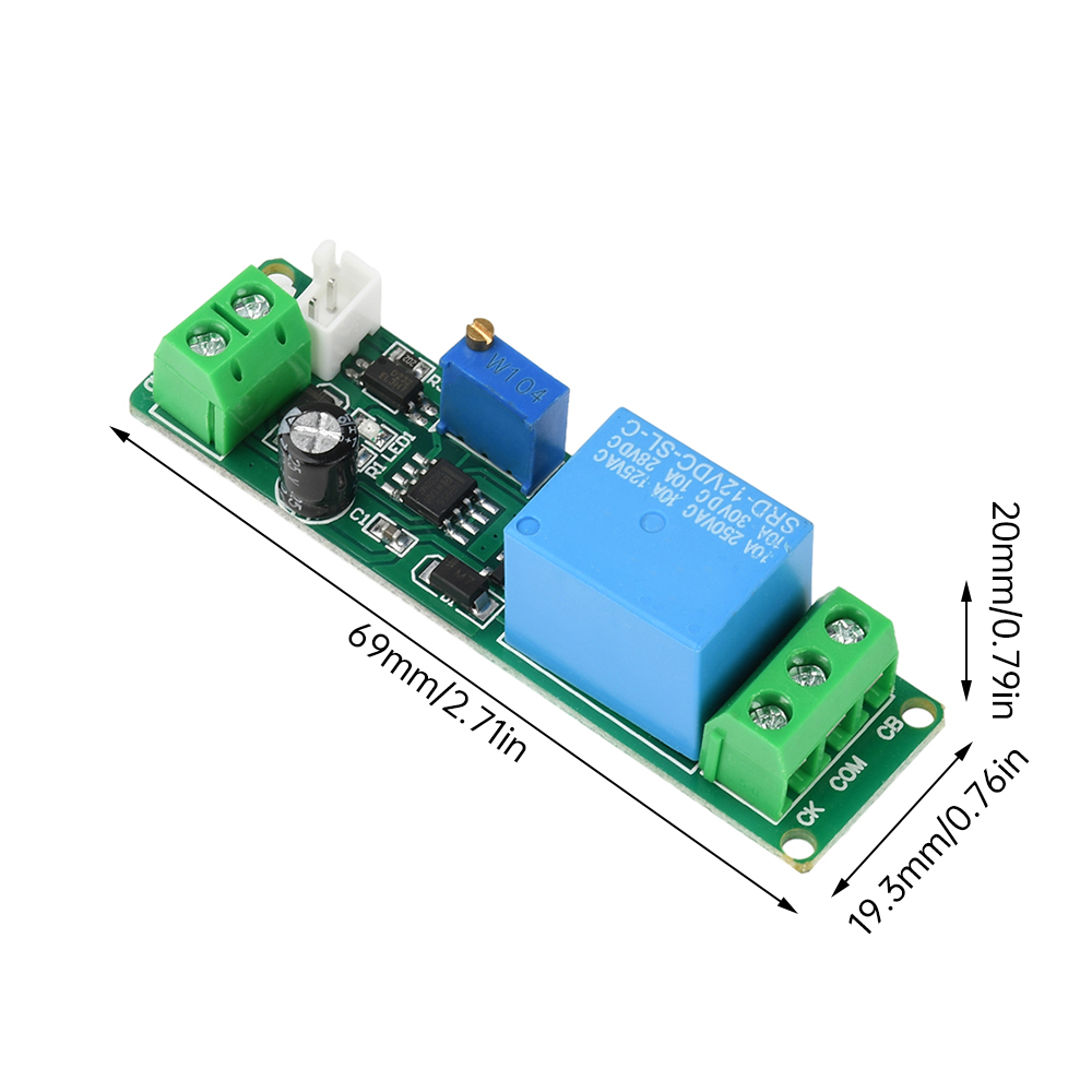 DC 5-12V Externe Drukknop Trigger Aan Verstelbare Timer Vertraging Uit Relais Schakelaar Module Tijd instelbaar 1-10 Seconden