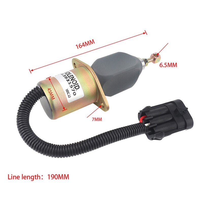 12V SHUT OFF SOLENOID for CUMMINS 6CT 3936026 5016... – Grandado