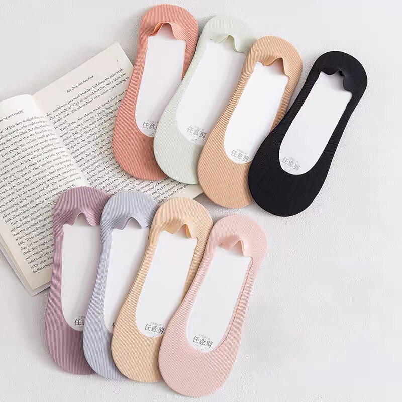 5 paar damessokken zomer ijszijde ademende pantoffels sokken onzichtbare effen kleur naadloze antislip sokken dames comfort